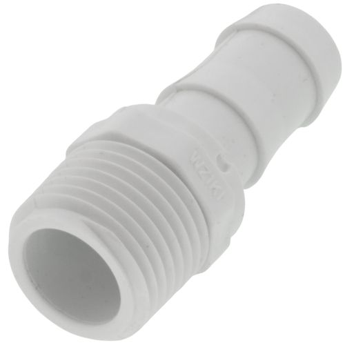 1/2" PVC Barbed Insert Male Adapter w/ 0.580 ID (MIPT x Insert)