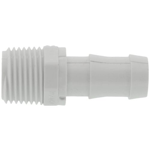 1/2" PVC Barbed Insert Male Adapter w/ 0.580 ID (MIPT x Insert)