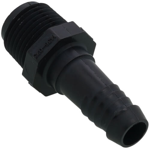 Main product image of 1/2" x 3/8" Polypropylene Spiral Barb Male Adapter (MIPT x Spiral Barb)