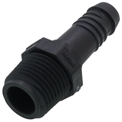 Main product image of 1/2" x 3/8" Polypropylene Spiral Barb Male Adapter (MIPT x Spiral Barb)