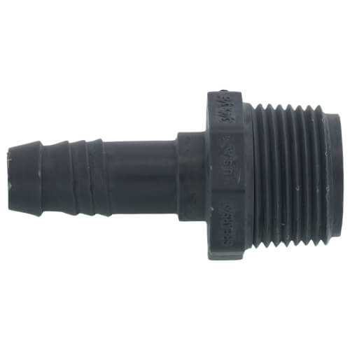 Main product image of 3/4" x 3/8" Polypropylene Spiral Barb Male Adapter (MIPT x Spiral Barb)