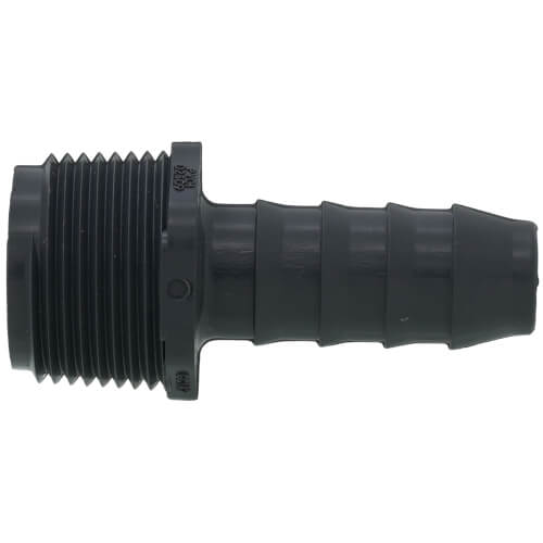 3/4" x 1/2" PVC Barbed Insert Reducing Male Adapter (MIPT x Insert)
