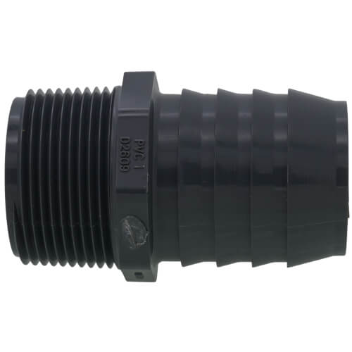 Main product image of 1-1/4" x 1-1/2" PVC Barbed Insert Reducing Male Adapter (MIPT x Insert)