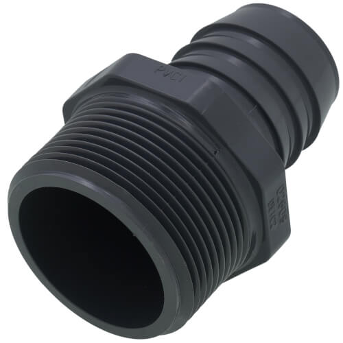 Main product image of 1-1/2" x 1-1/4" PVC Barbed Insert Reducing Male Adapter (MIPT x Insert)