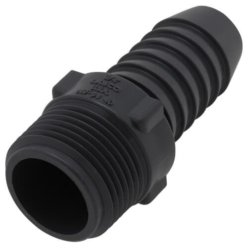 3/4" PVC Barbed Insert Male Adapter (MIPT x Insert)