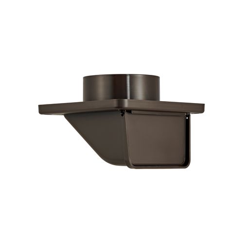Main product image of 4" Brown Plastic Soffit Exhaust Vent w/ Damper & Screen, 1.4" Collar