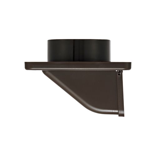 Main product image of 4" Black Plastic Soffit Exhaust Vent w/ Damper & Screen, 1.4" Collar