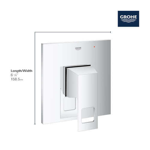 Main product image of Eurocube Pressure Balance Valve Trim with Cartridge (StarLight Chrome)