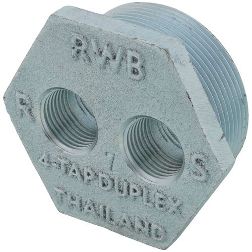 Main product image of 2" NPT x 1/2" FNPT 4-Way Tap Tank Bushing