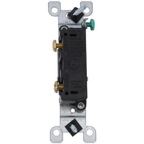 Main product image of Single-Pole Framed Grounding Toggle Light Switch - Black (120V)
