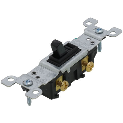 Main product image of Single-Pole Framed Grounding Toggle Light Switch - Black (120V)
