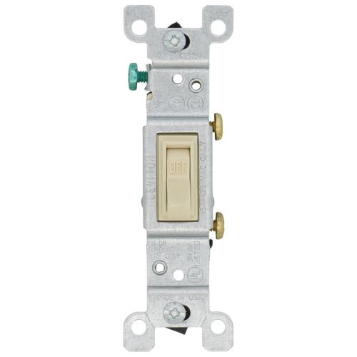 Main product image of Single-Pole Toggle Light Switch - Ivory (120V)