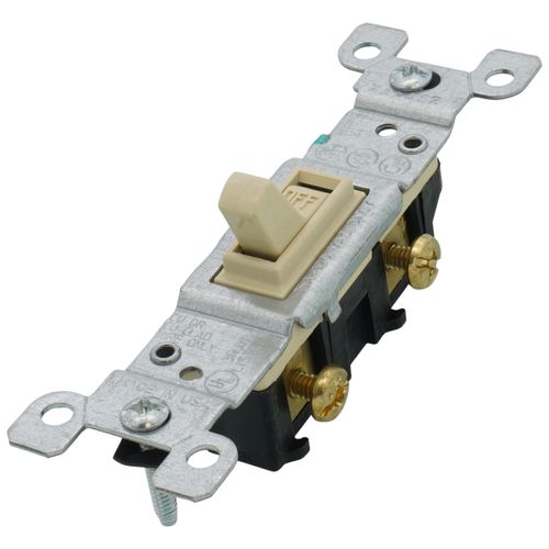 Main product image of Single-Pole Toggle Light Switch - Ivory (120V)