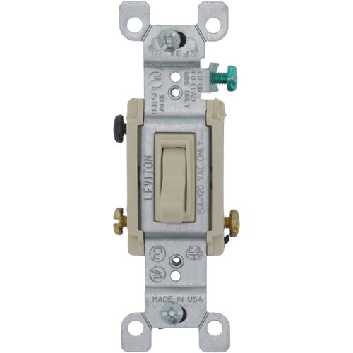 Main product image of 3-Way Toggle  Light Switch - Ivory (120V)