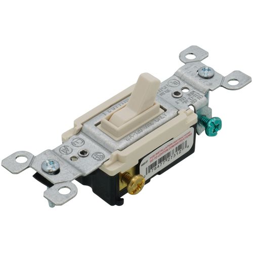 Main product image of 3-Way Toggle Light Switch - Light Almond (120V)