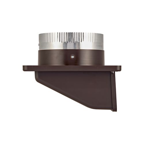 Main product image of 6" Brown Plastic Soffit Exhaust Vent w/ Damper & Screen, 3" Pipe