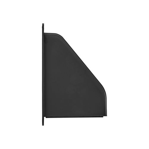 Main product image of 4" Black Plastic Wall Exhaust Hood Vent w/ Spring Damper & Screen, Flat Flange, Flush Mount