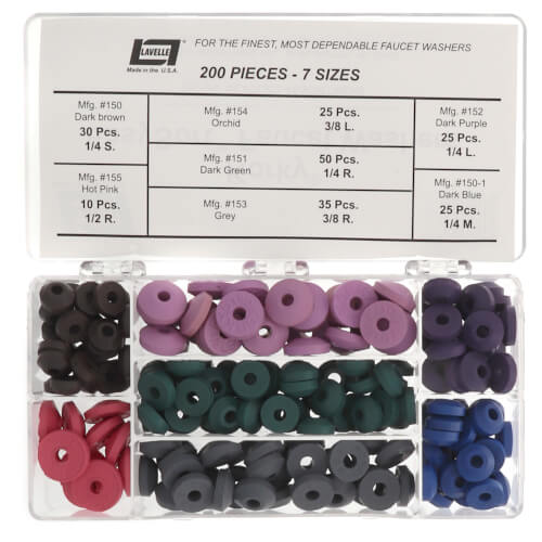 149 Korky 149 Beveled Faucet Washer Kit w/ Case (200pc)