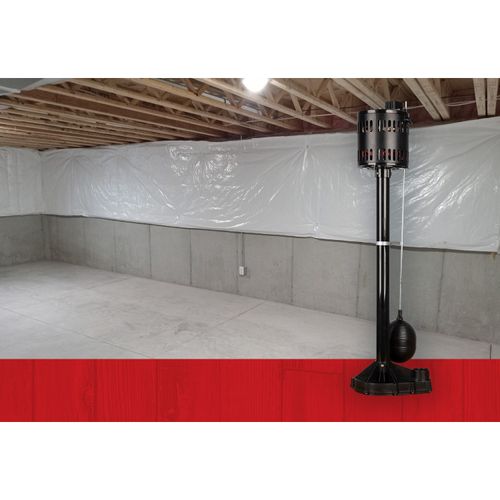 Main product image of RLSP33PED 115V, 1/3 HP, 3300 GPH Thermoplastic Pedestal Pump w/ 8 ft. Cord (Black)