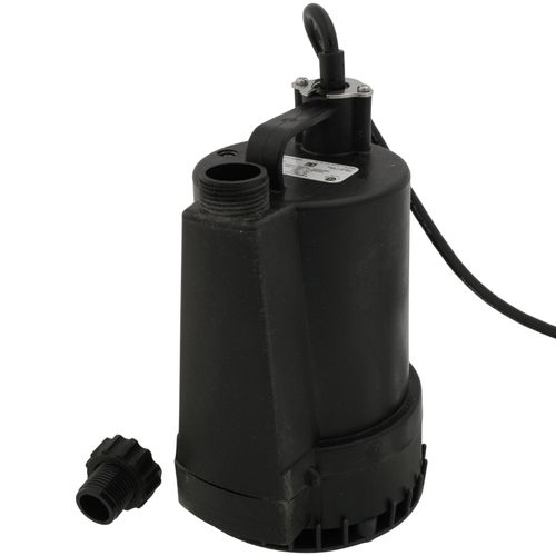 Main product image of RL-MP16 115V, 1/6 HP, 1300 GPH Manual Plastic Submersible Utility Pump, 8 ft. Cord (Black)