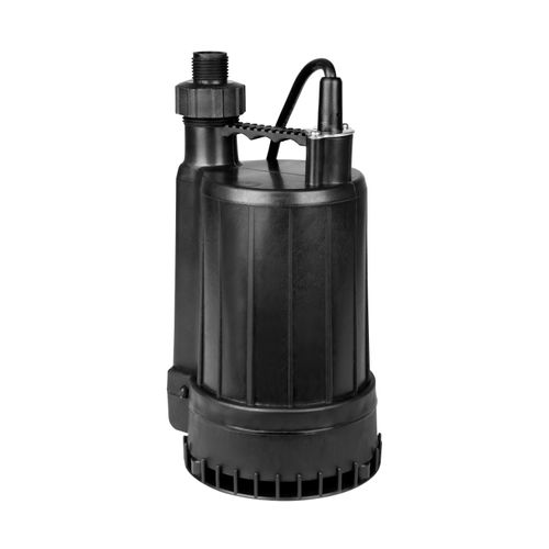 Main product image of RL-MP25 115V, 1/4 HP, 2200 GPH Manual Plastic Submersible Utility Pump, 8 ft. Cord (Black)