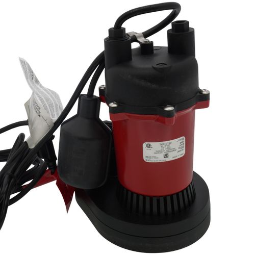 Main product image of RL-SP33T 115V, 1/3 HP, 3200 GPH  Sump Pump w/ Tethered Switch and 8 ft. Cord (Red)