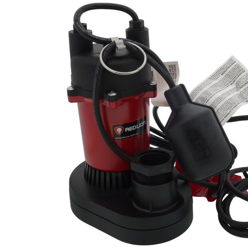 Main product image of RL-SP33T 115V, 1/3 HP, 3200 GPH  Sump Pump w/ Tethered Switch and 8 ft. Cord (Red)
