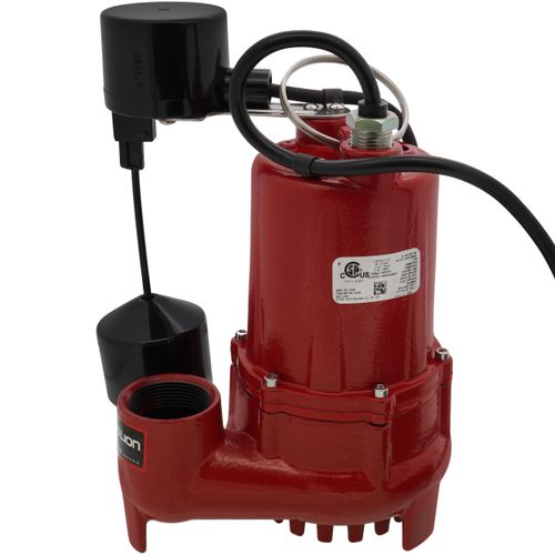 Main product image of RL-SC50V 115V, 1/2 HP, 4300 GPH Cast Iron Sump Pump w/ Vertical Switch, 10 ft. Cord (Red)