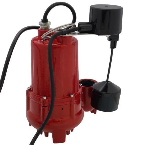 Main product image of RL-SC50V 115V, 1/2 HP, 4300 GPH Cast Iron Sump Pump w/ Vertical Switch, 10 ft. Cord (Red)