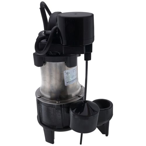 Main product image of RL-SS50V 115V, 1/2 HP, 3450 GPH Submersible SS Sump Pump w/ Vertical Switch, 10 ft. Cord (Black)