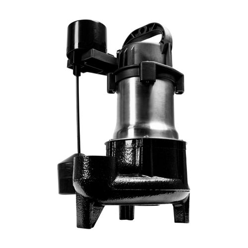Main product image of RL-SS50V 115V, 1/2 HP, 3450 GPH Submersible SS Sump Pump w/ Vertical Switch, 10 ft. Cord (Black)