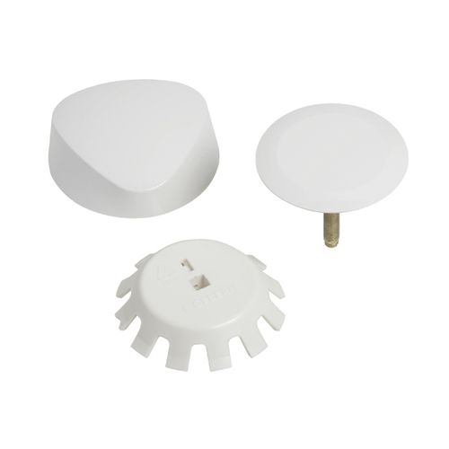 Main product image of TurnControl Overflow Drain Trim w/ Plastic Handle (White)