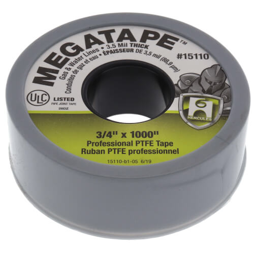15110 - Hercules 15110 - PTFE MEGATAPE, 3/4" x 1000" (Grey)