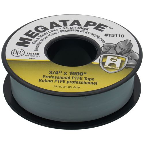 Plumber's Tape Oatey Hercules Megatape PTFE Thread Seal Tape - 1/2 Inch ...