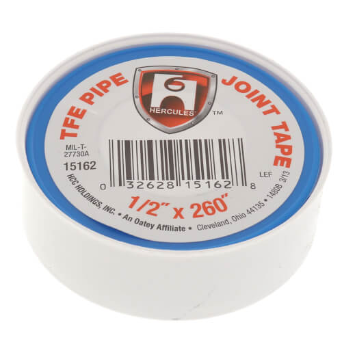 Main product image of TFE Pipe Joint Tape, 1/2" x 260"