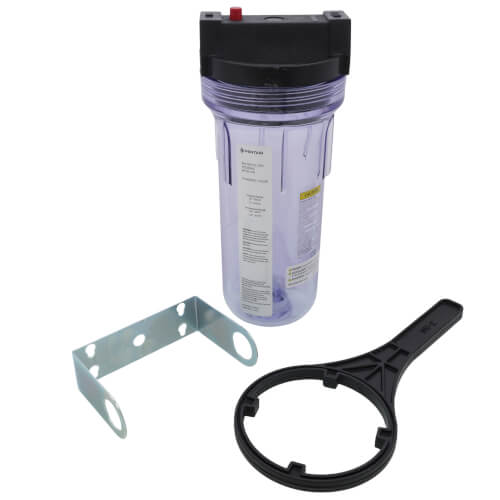 WC34-PR, 3/4" Standard Clear Housing with Pressure Relief Button