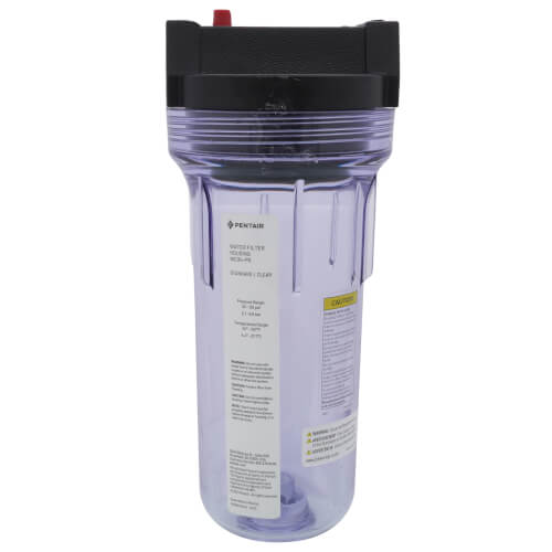 WC34-PR, 3/4" Standard Clear Housing with Pressure Relief Button