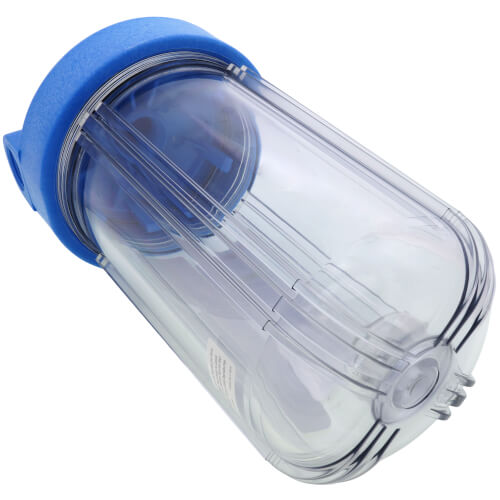 Main product image of W10-BC, 1" Clear Heavy-Duty Housing with Pressure Relief Button