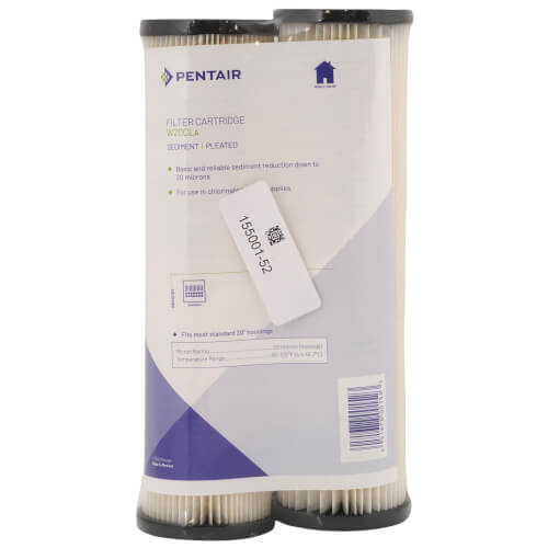 W20CLa, Pleated Resin Impregnated Cellulose Sediment Filter Cartridge (Pack of 2)