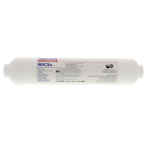 Main product image of WICSA, 1/4" Quick-Connect Granular Activated Coconut Carbon & Phosphate Crystals Icemaker Filter System
