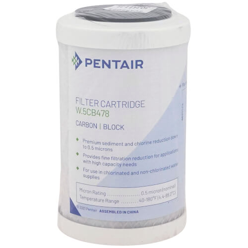 Main product image of W.5CB478, Acid-Washed Bituminous Carbon Block Drinking Water Filter Cartridge (0.5 Microns)