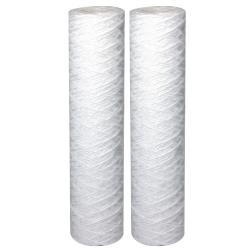W50W, Polypropylene String Wound Sediment Filter Cartridge, 50 Micron (2 Pack)