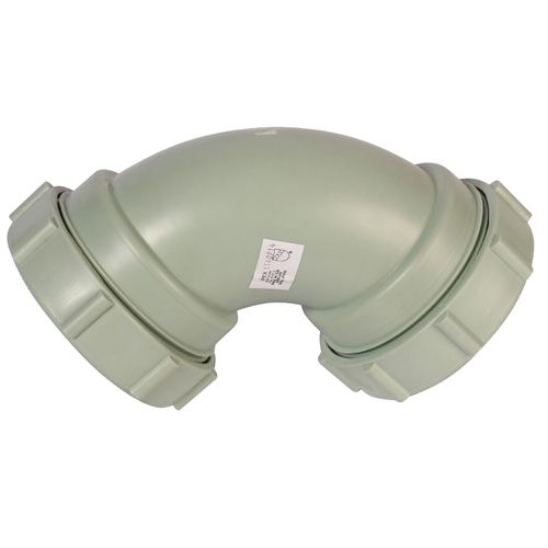 Main product image of 3" Labline Flame Retardant Polypropylene Acid Waste 90-Degree Elbow, W183