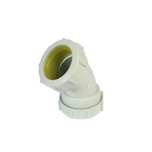 Main product image of 3" Labline Flame Retardant Polypropylene Acid Waste 45-Degree Elbow, W193