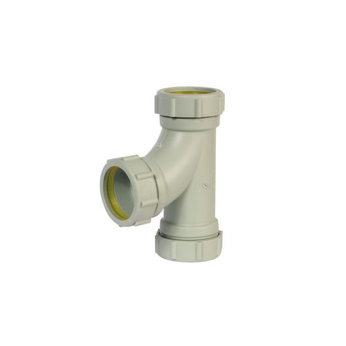 Main product image of 1-1/2" Labline Flame Retardant Polypropylene Acid Waste Sanitary Tee, W201
