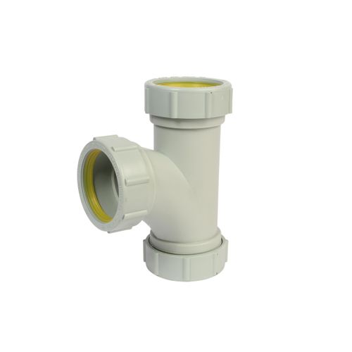 Main product image of 2" Labline Flame Retardant Polypropylene Acid Waste Sanitary Tee, W202
