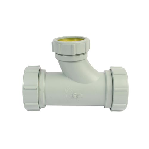 Main product image of 2" x 1-1/2" Labline Flame Retardant Polypropylene Acid Waste Reducing Sanitary Tee, W2021