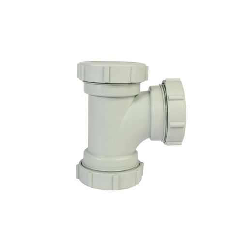 Main product image of 3" Labline Flame Retardant Polypropylene Acid Waste Sanitary Tee, W203