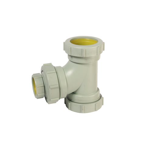 Main product image of 3" x 2" Labline Flame Retardant Polypropylene Acid Waste Reducing Sanitary Tee, W2032