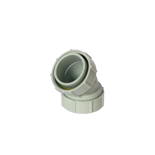 Main product image of 2" Labline Flame Retardant Polypropylene Acid Waste Loose Nut 45-Degree Elbow, W212